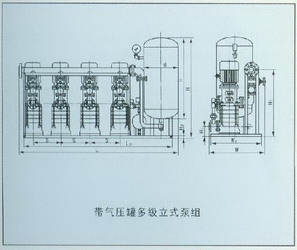 帶氣壓罐多級立式泵組圖 帶氣壓罐多級立式泵組圖